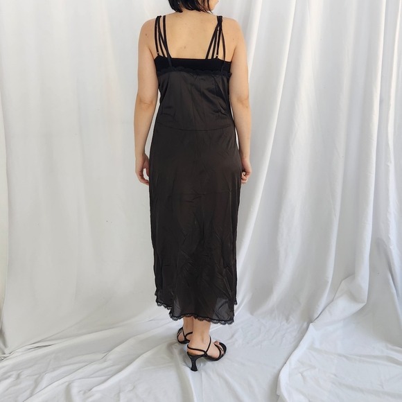 70s/80s Black Nylon Modi Length Slip - Picture 3 of 5